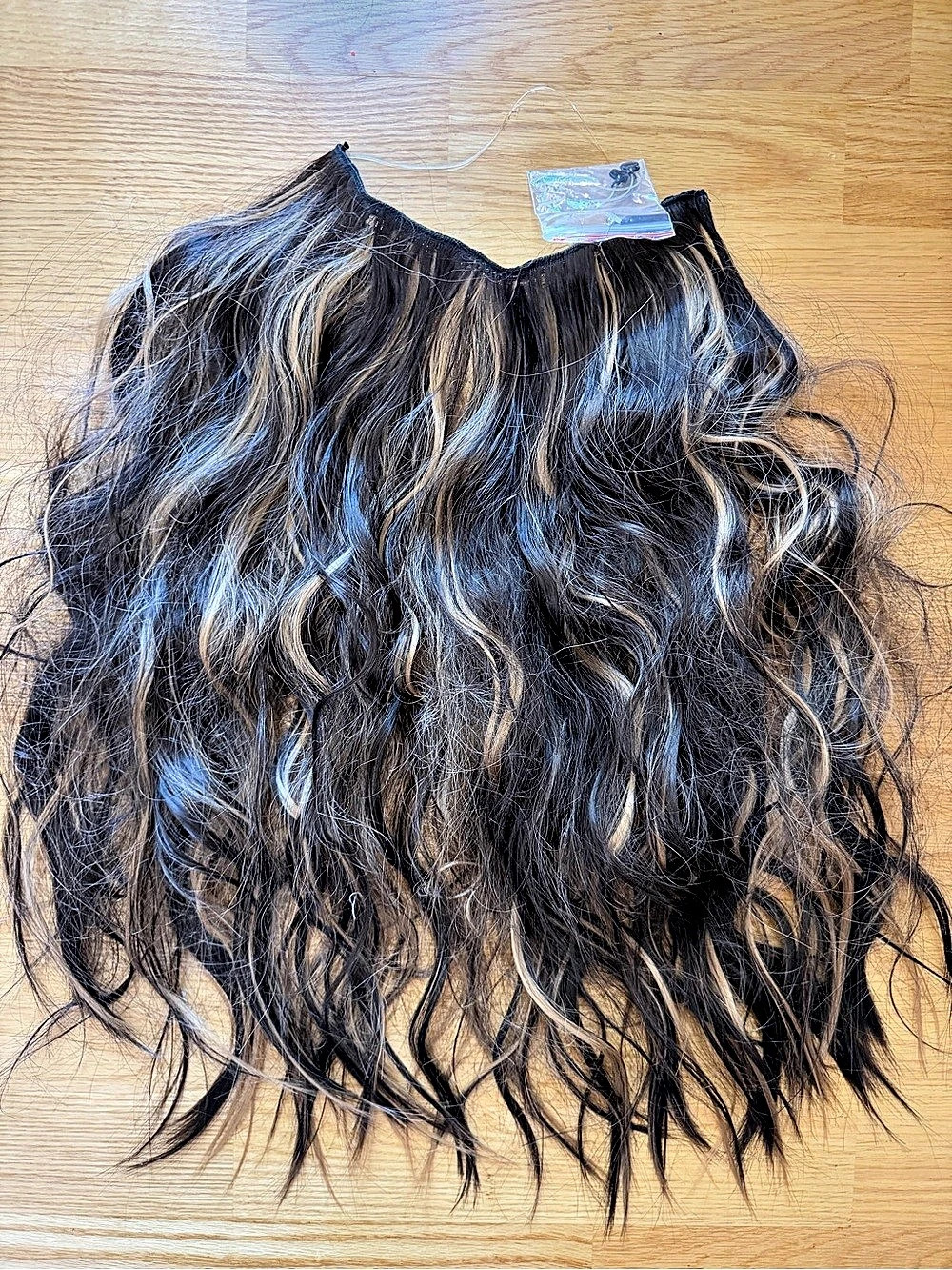 Wavy Clip-In Hair Extension Black & Brown Like New